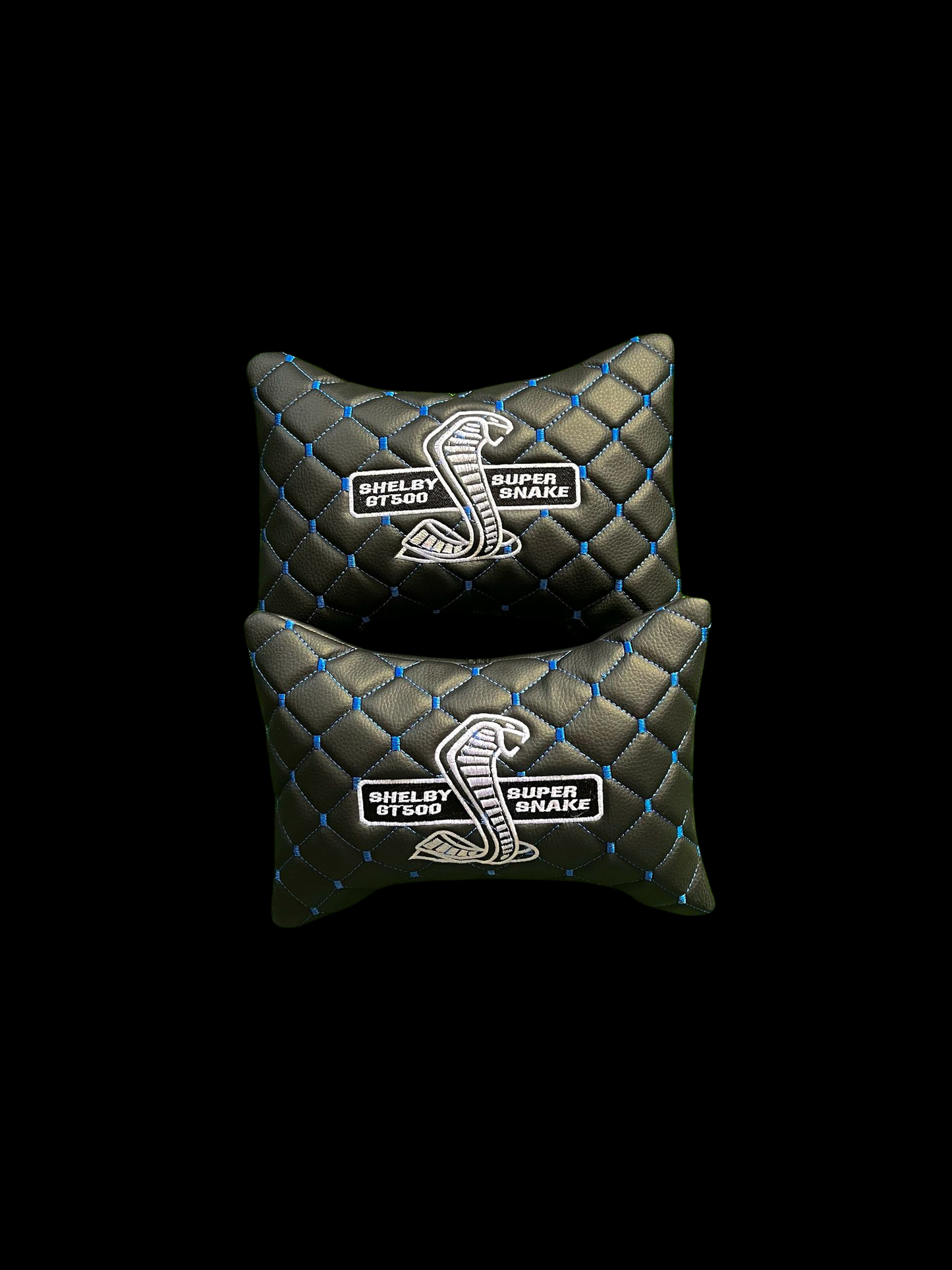 For Shelby GT500 Leather Neck Pillow - 2 Pieces
