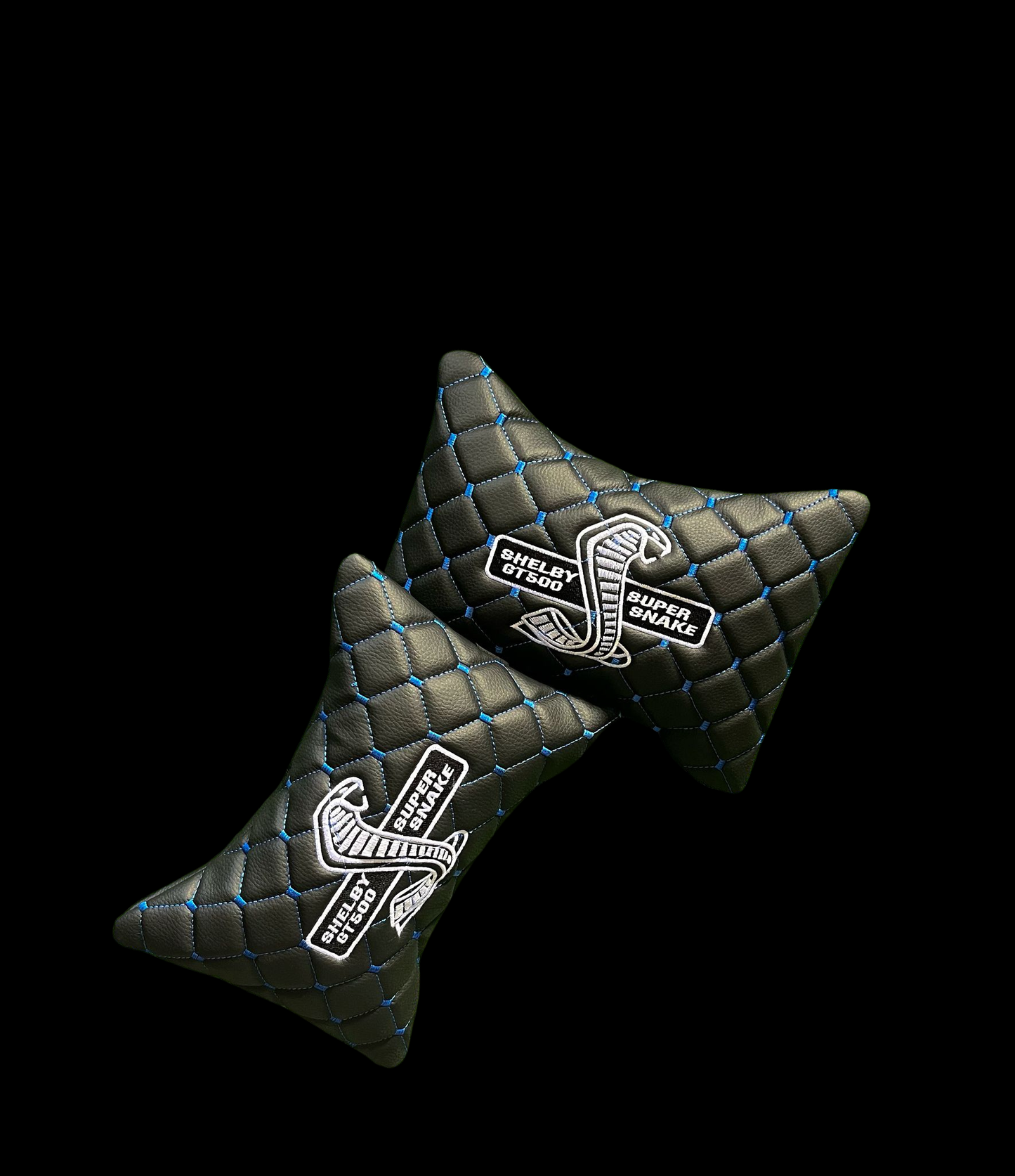 For Shelby GT500 Leather Neck Pillow - 2 Pieces