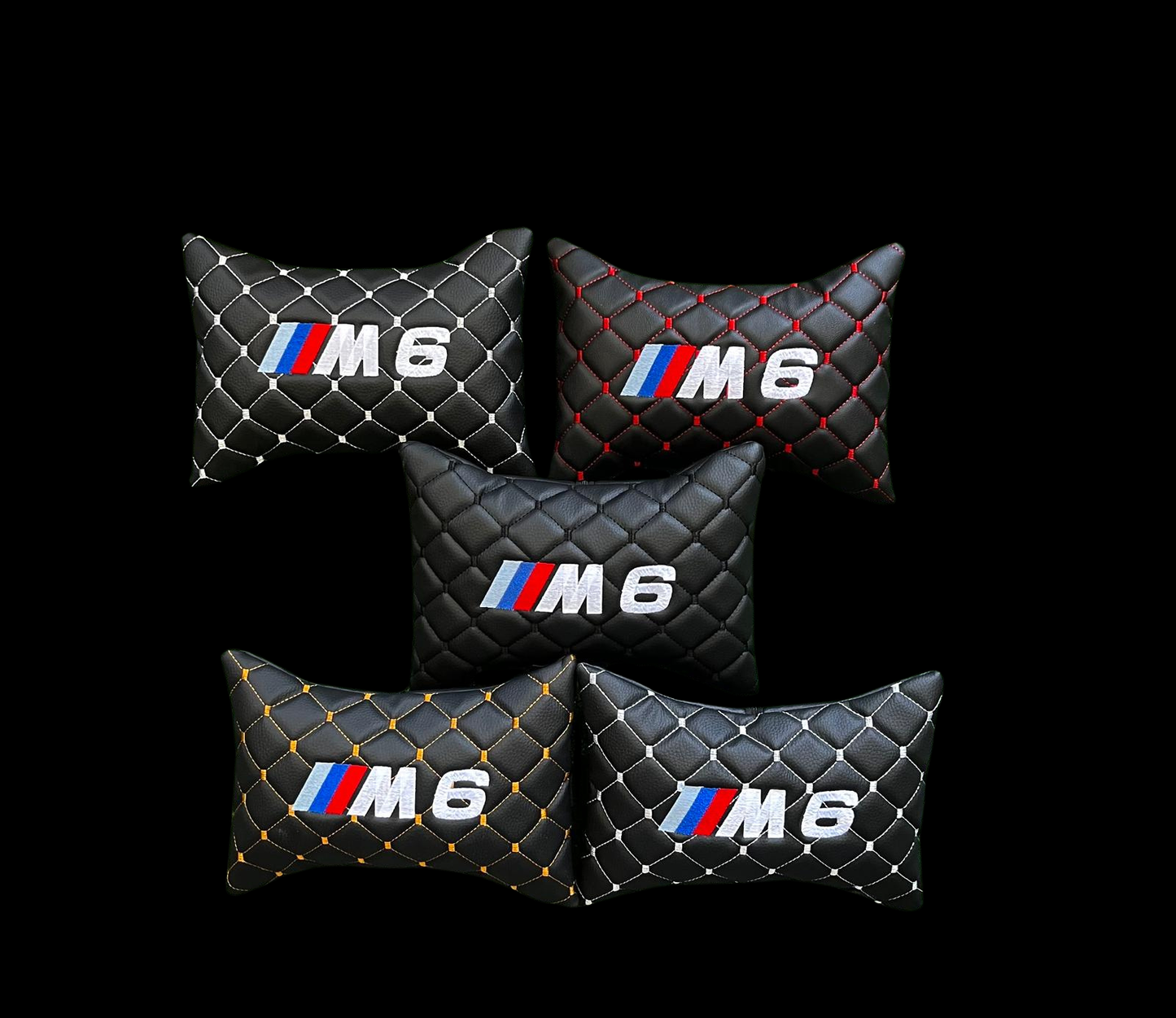 For BMW M6 Leather Neck Pillow (2PCS)