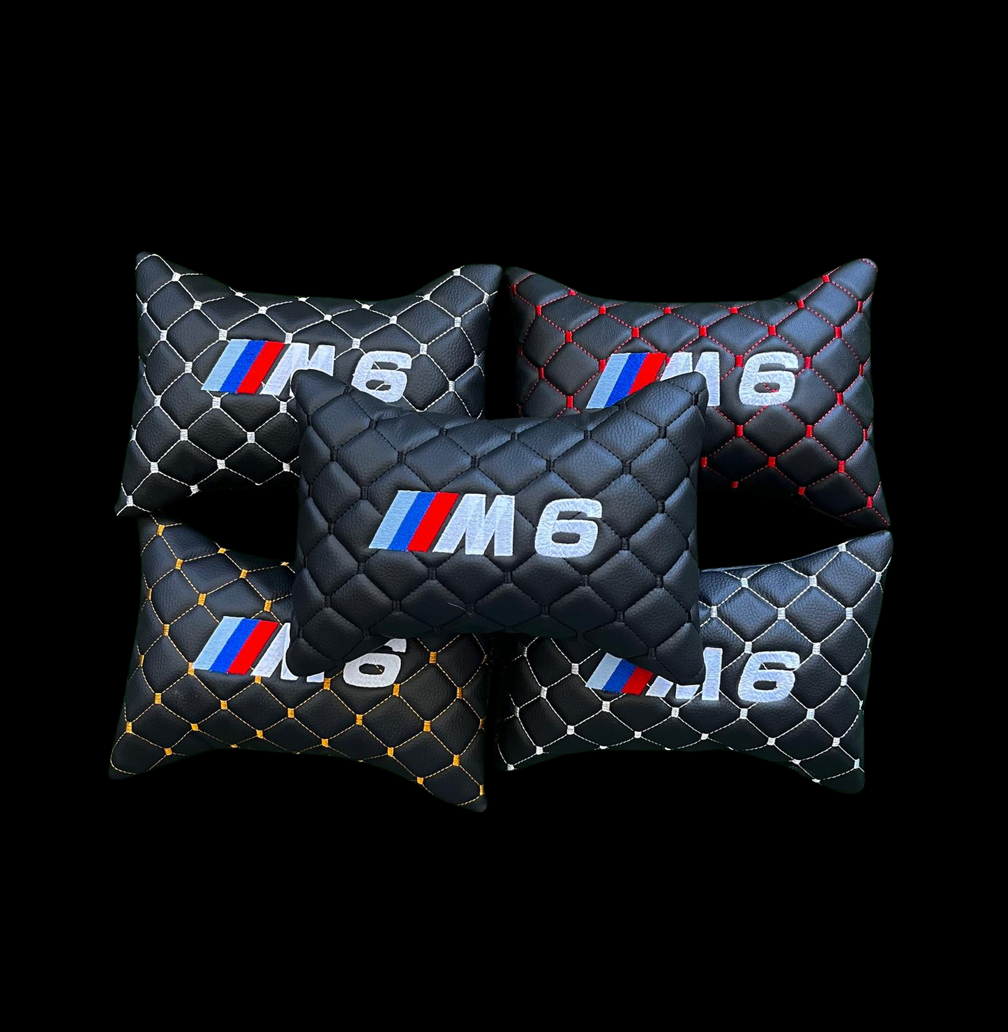 For BMW M6 Leather Neck Pillow (2PCS)