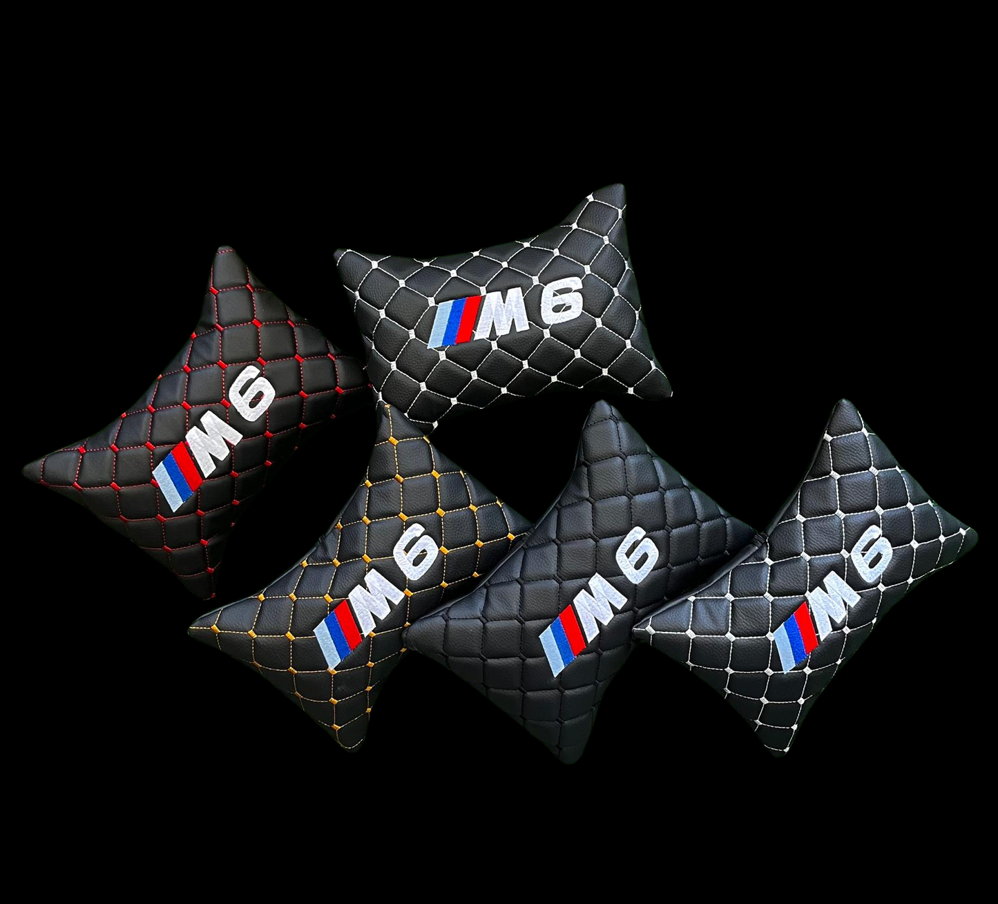 For BMW M6 Leather Neck Pillow (2PCS)
