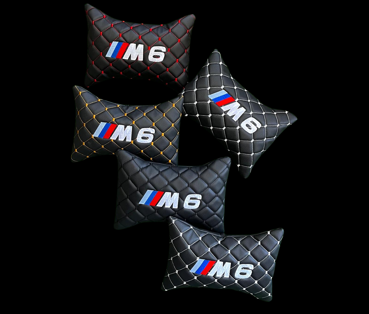 For BMW M6 Leather Neck Pillow (2PCS)