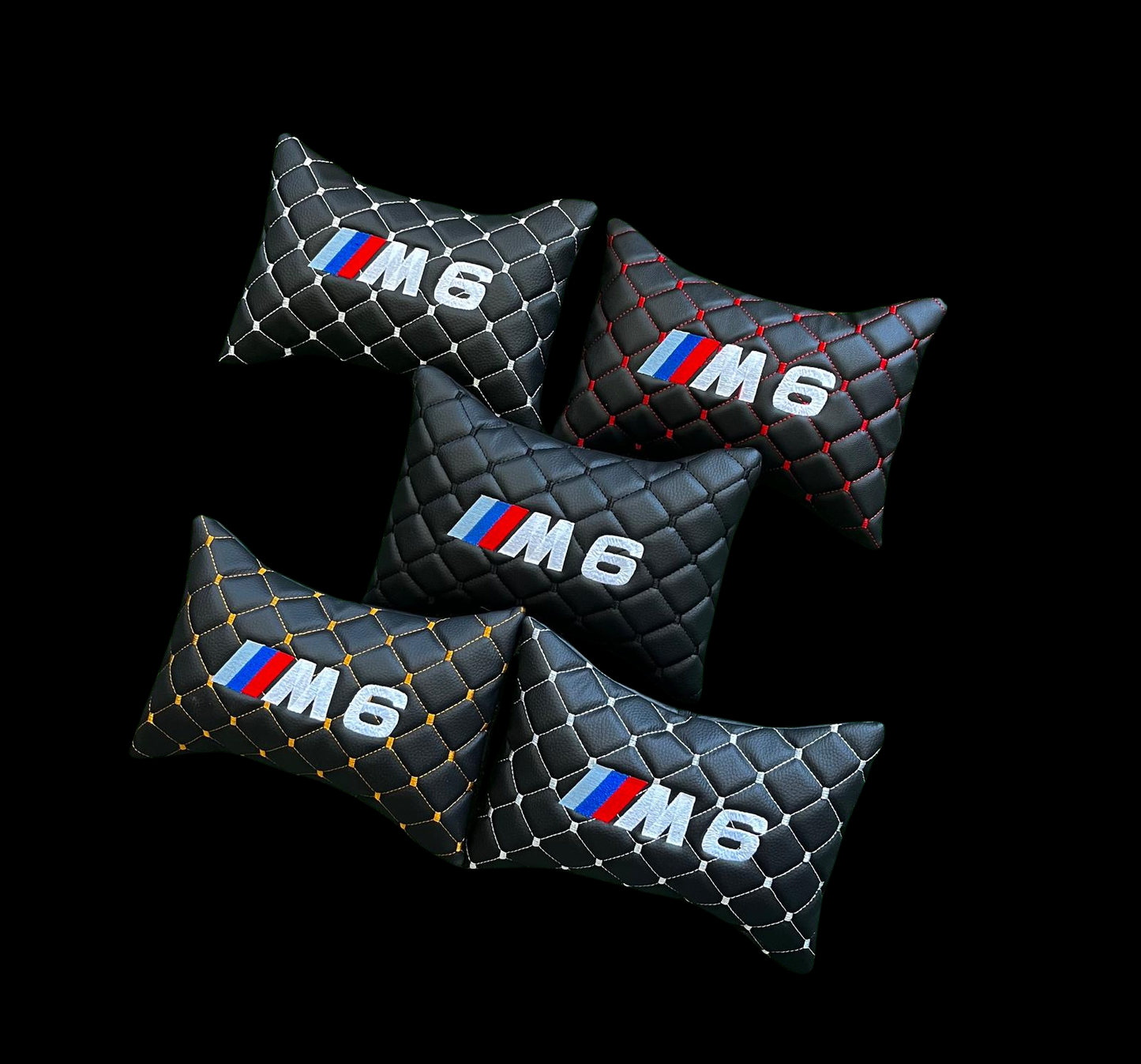 For BMW M6 Leather Neck Pillow (2PCS)