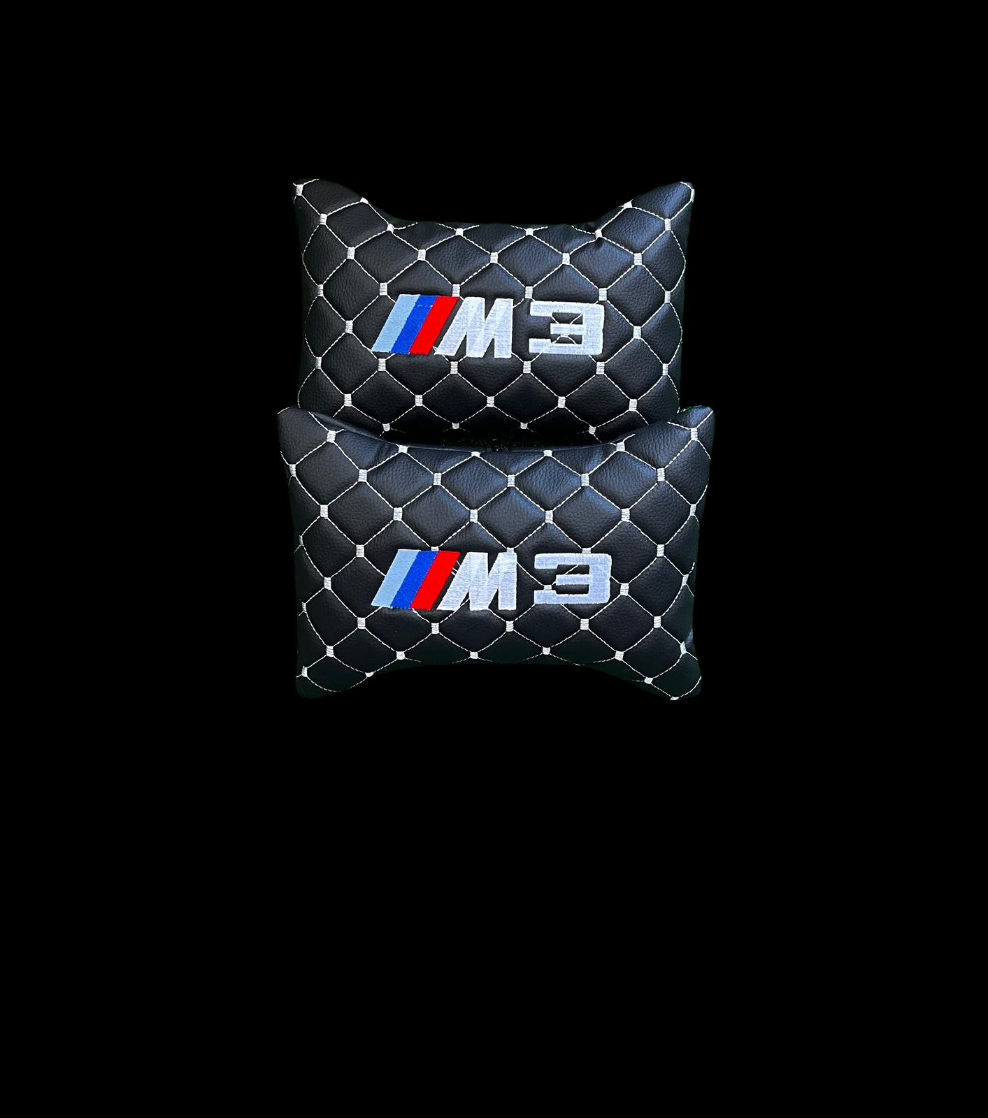 For BMW M3 Leather Neck Pillow (2PCS)