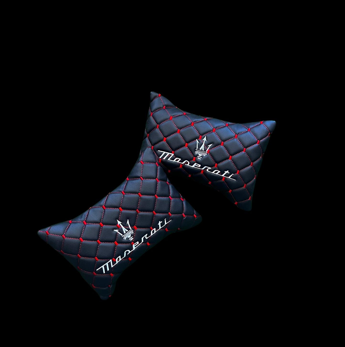 For Maserati Leather Neck Pillow (2PCS)
