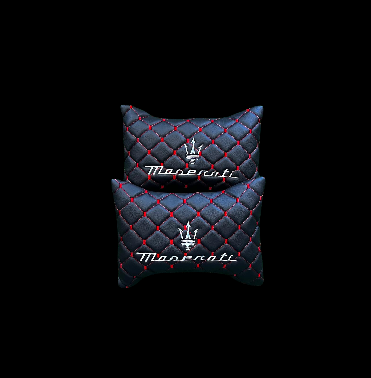 For Maserati Leather Neck Pillow (2PCS)