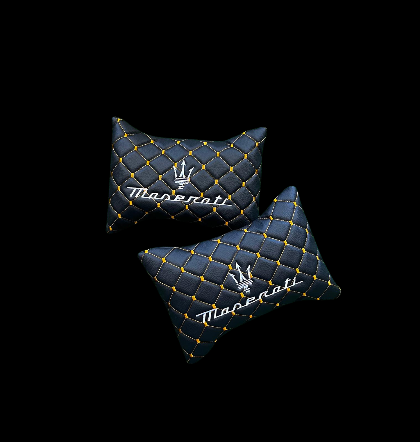 For Maserati Leather Neck Pillow (2PCS)