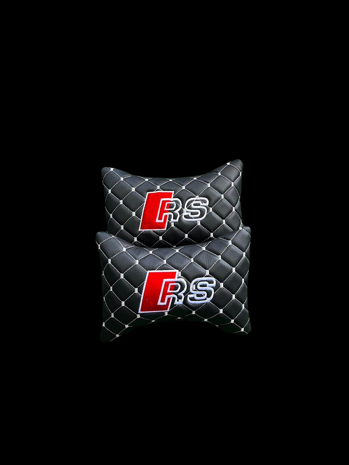 For AUDI RS Leather Neck Pillow (2PCS)