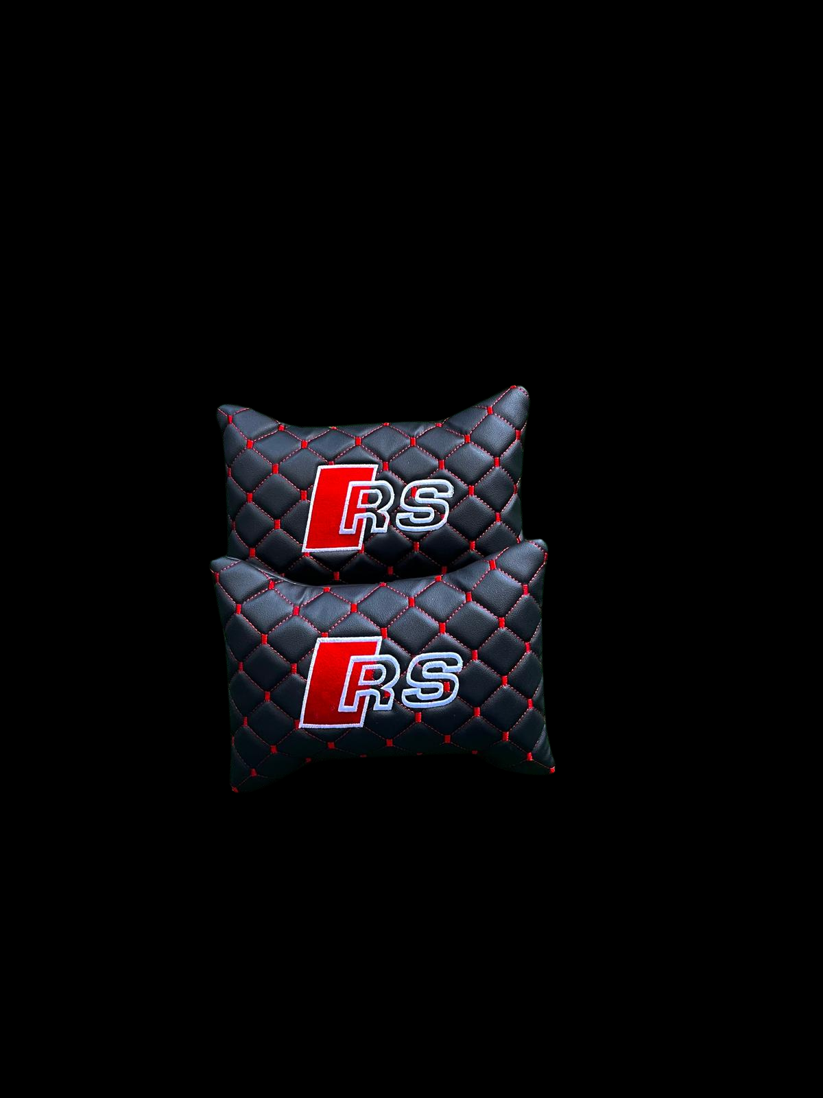 For AUDI RS Leather Neck Pillow (2PCS)