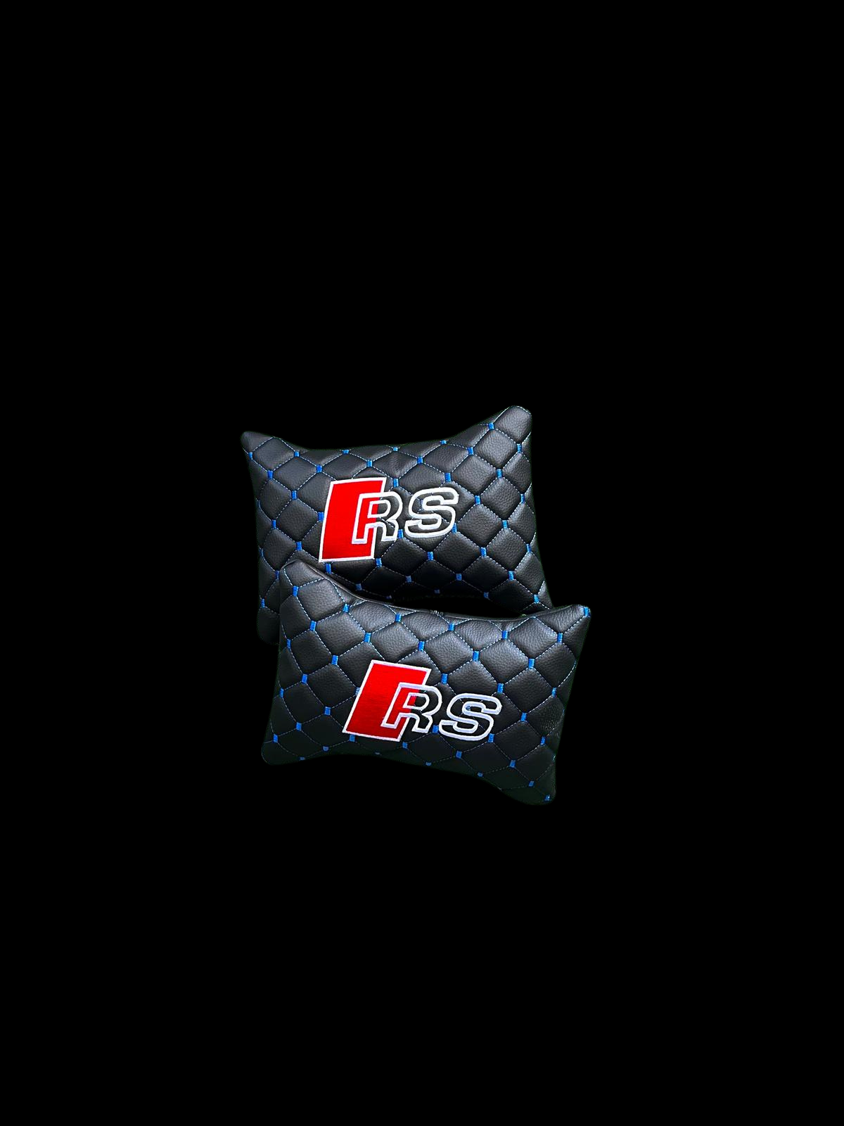 For AUDI RS Leather Neck Pillow (2PCS)