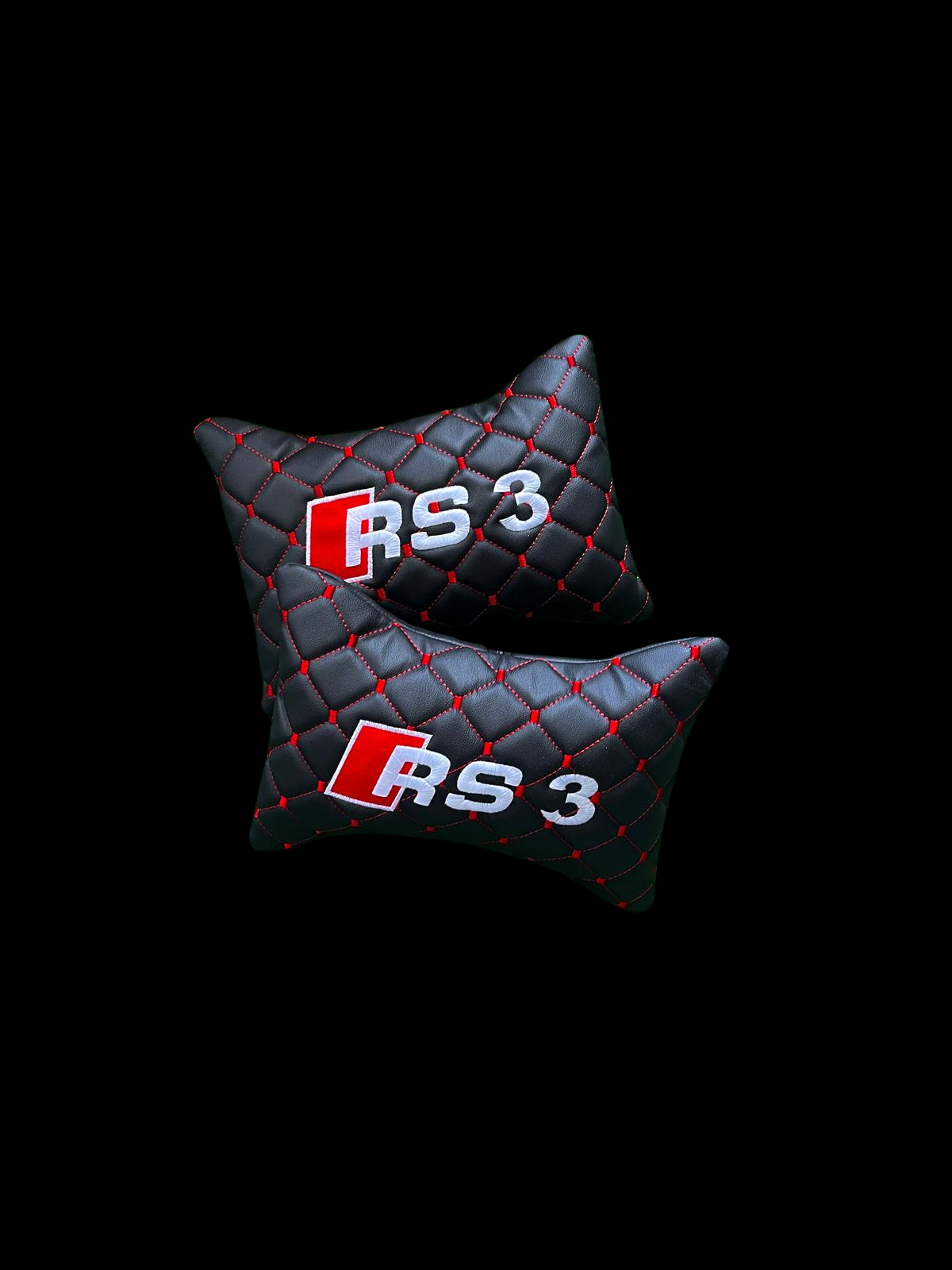 For AUDI RS3 Leather Neck Pillow (2PCS)