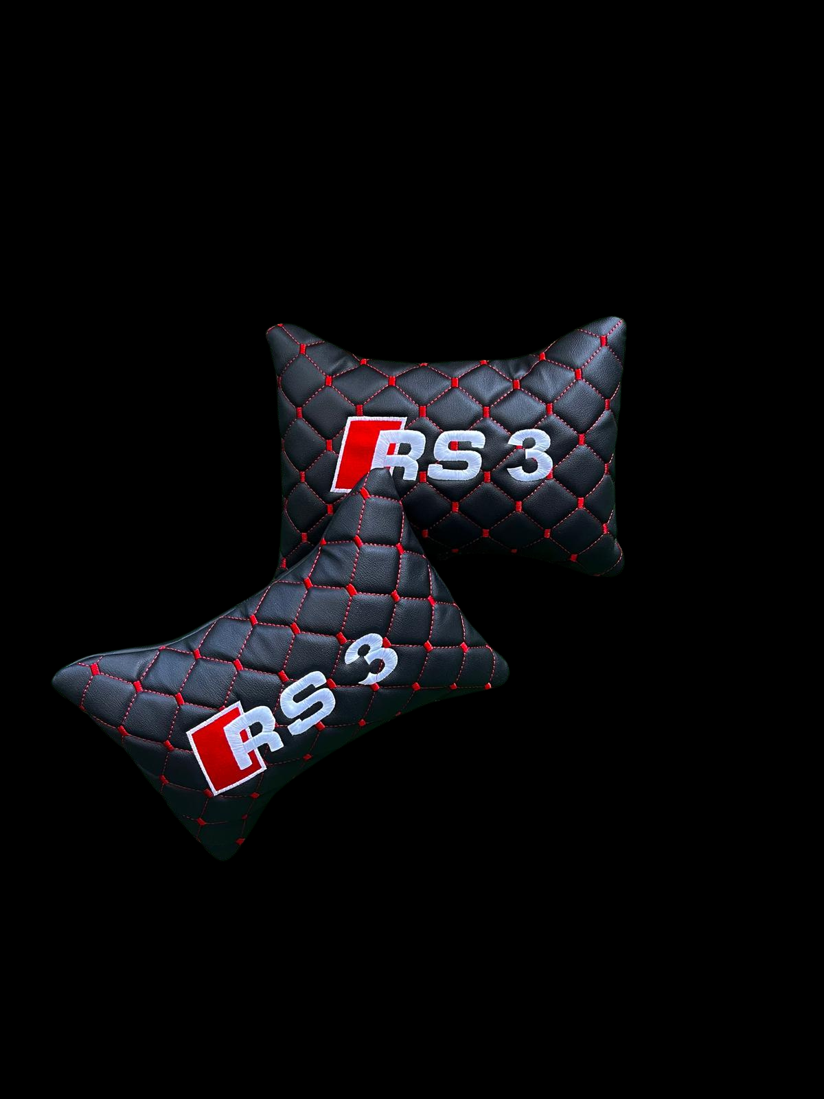 For AUDI RS3 Leather Neck Pillow (2PCS)
