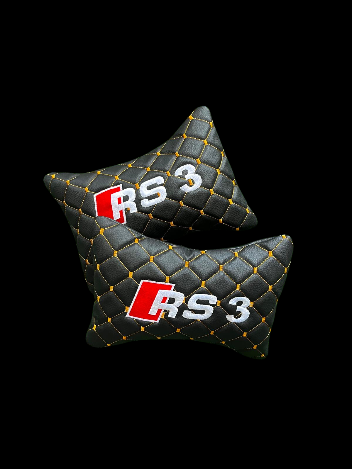 For AUDI RS3 Leather Neck Pillow (2PCS)