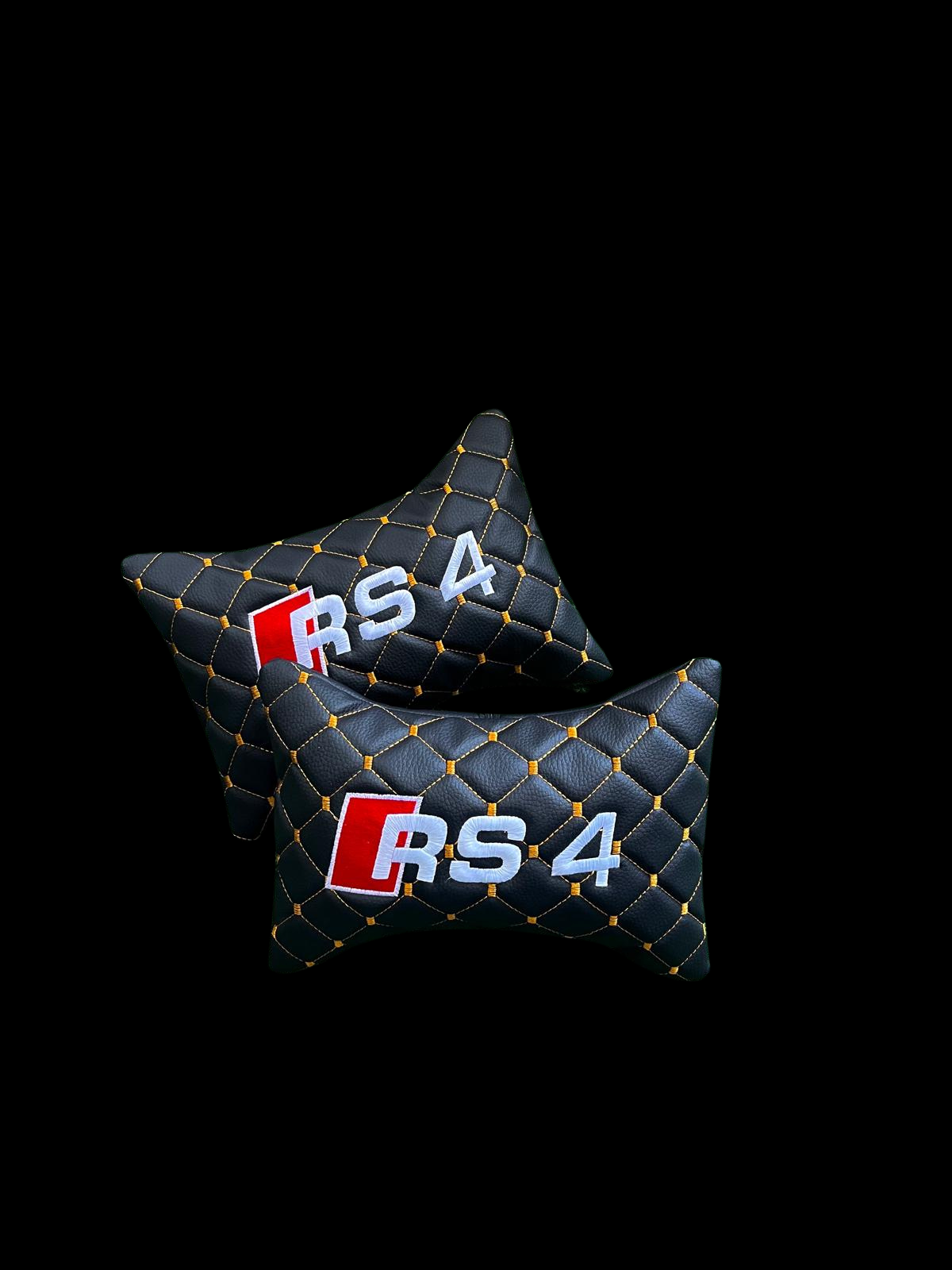 For AUDI RS4 Leather Neck Pillow (2PCS)