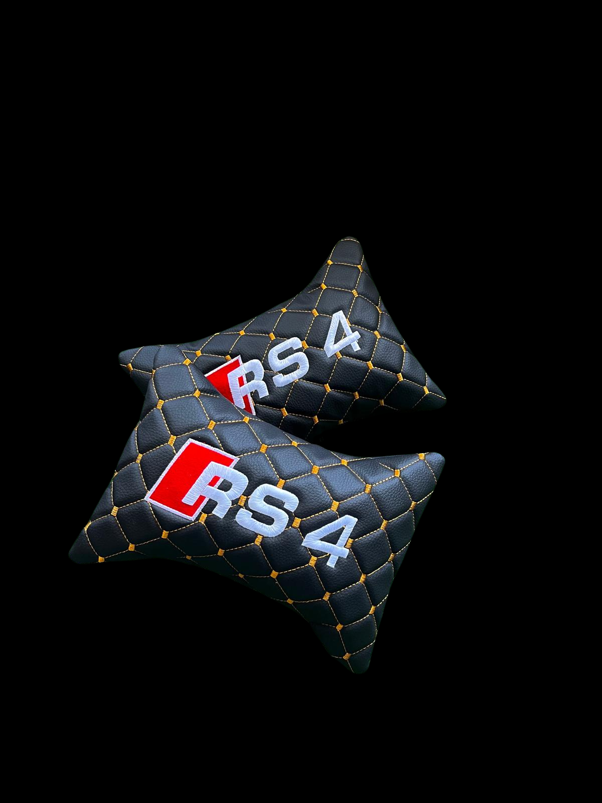 For AUDI RS4 Leather Neck Pillow (2PCS)