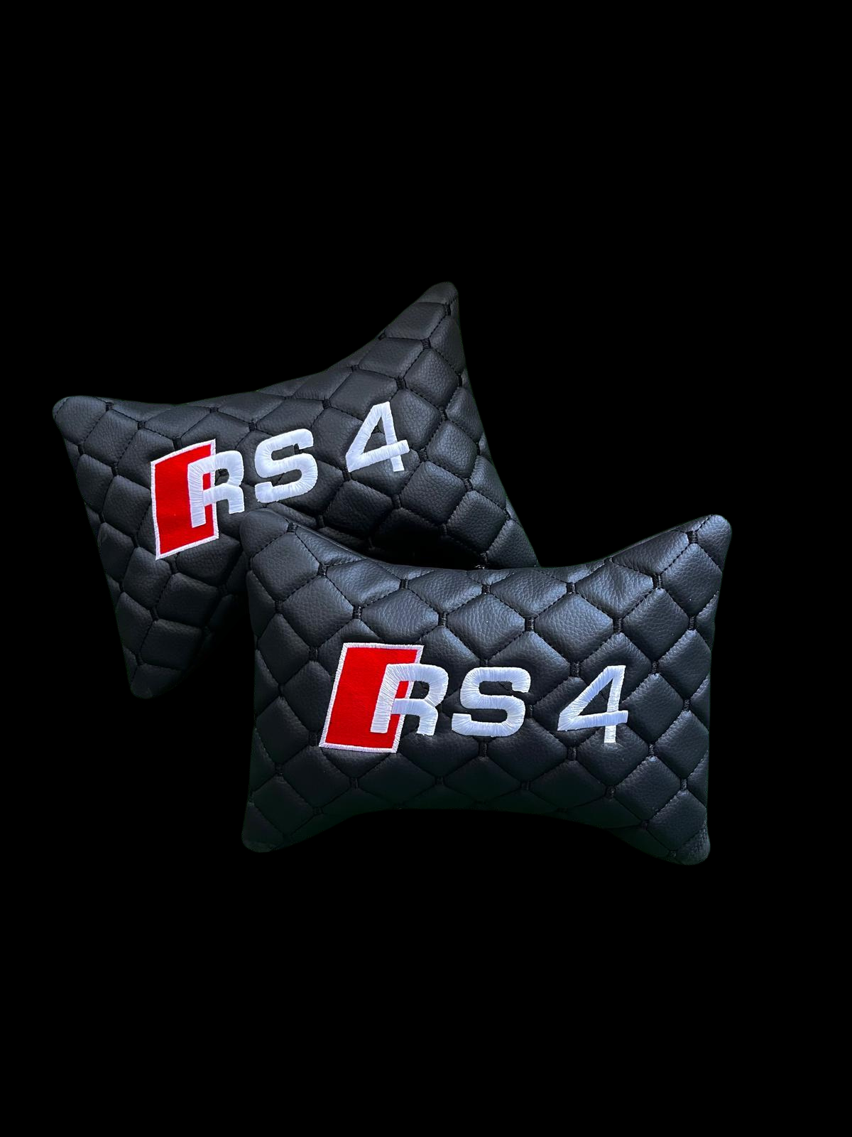 For AUDI RS4 Leather Neck Pillow (2PCS)