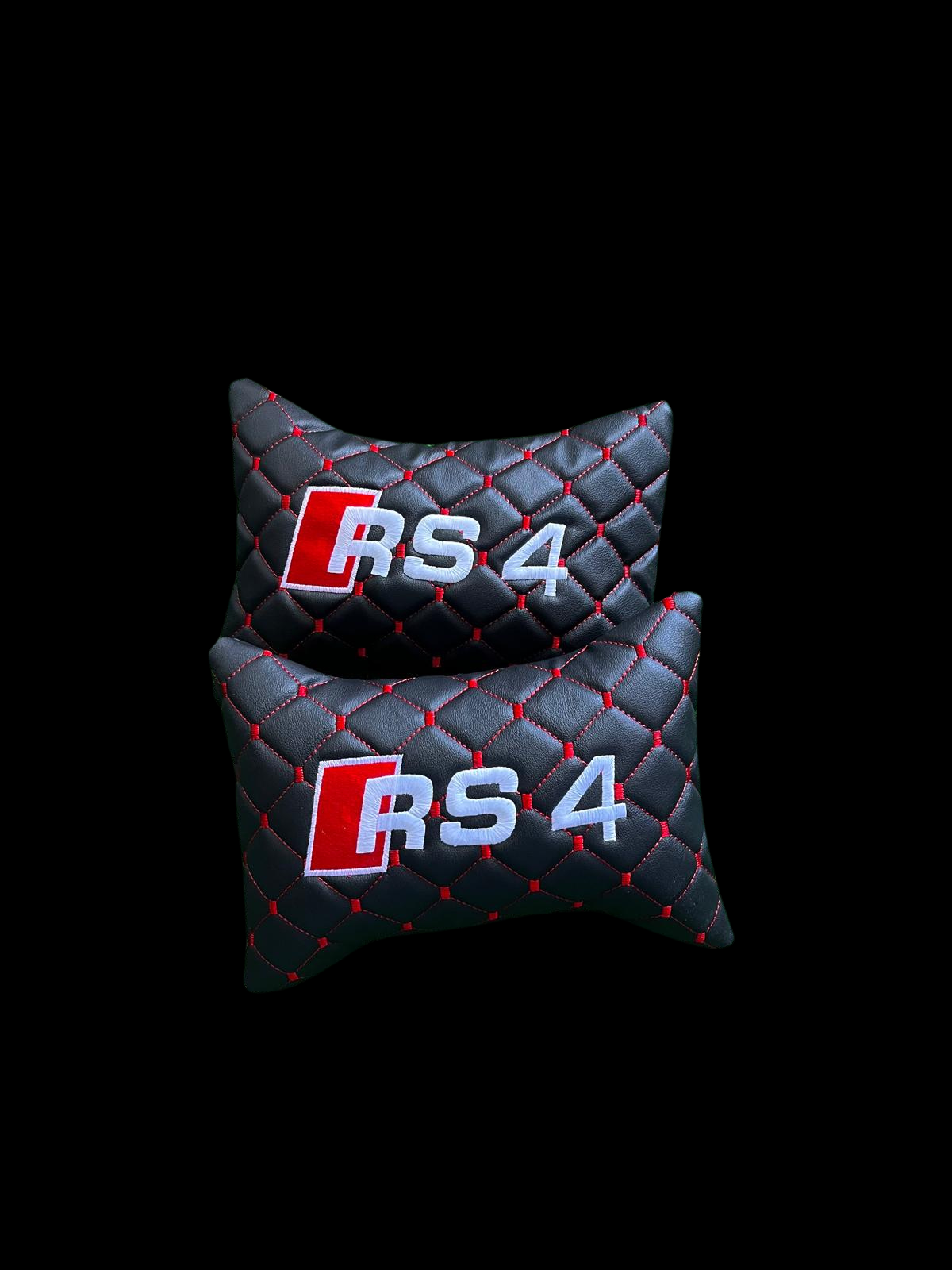 For AUDI RS4 Leather Neck Pillow (2PCS)