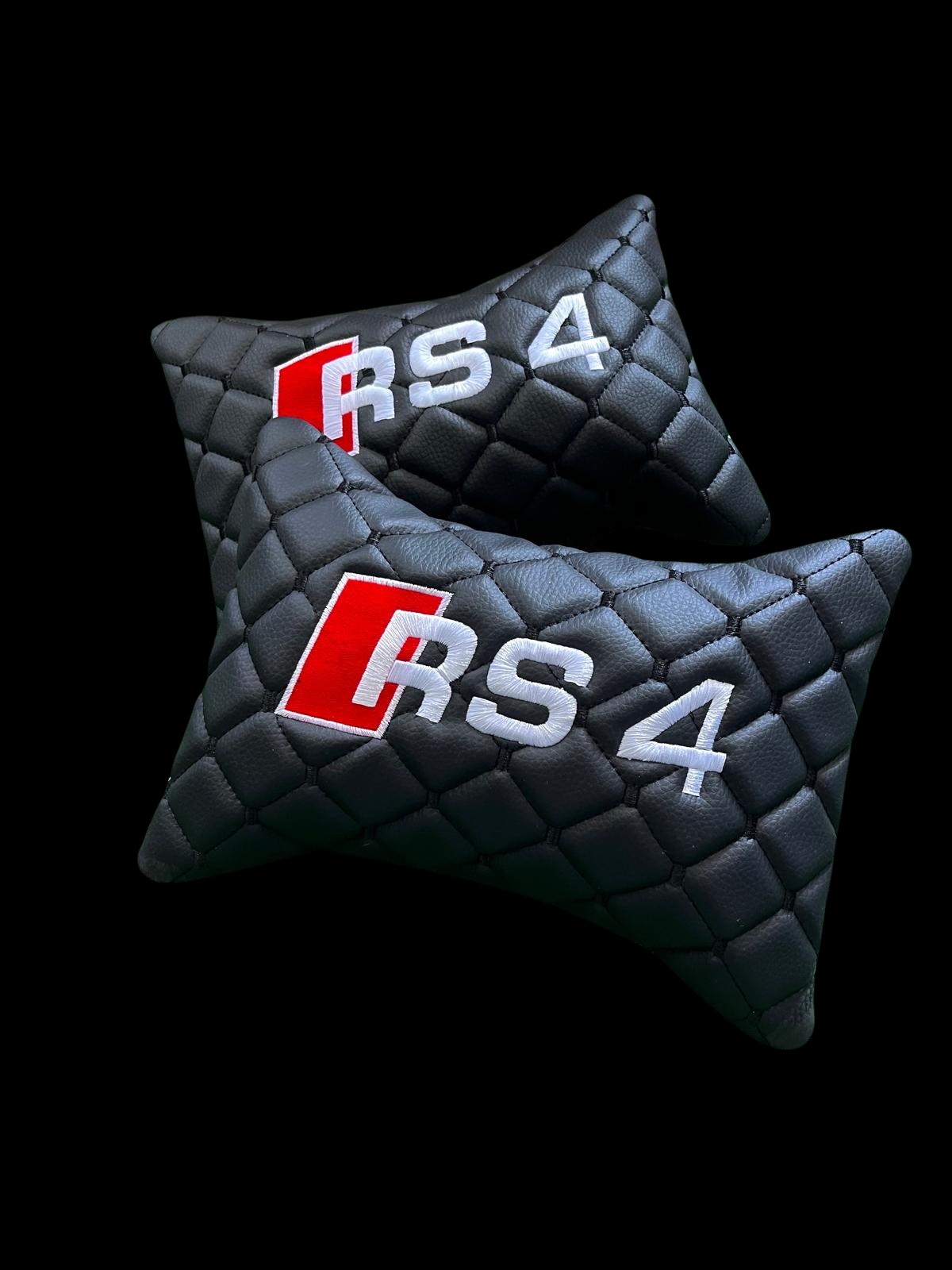 For AUDI RS4 Leather Neck Pillow (2PCS)