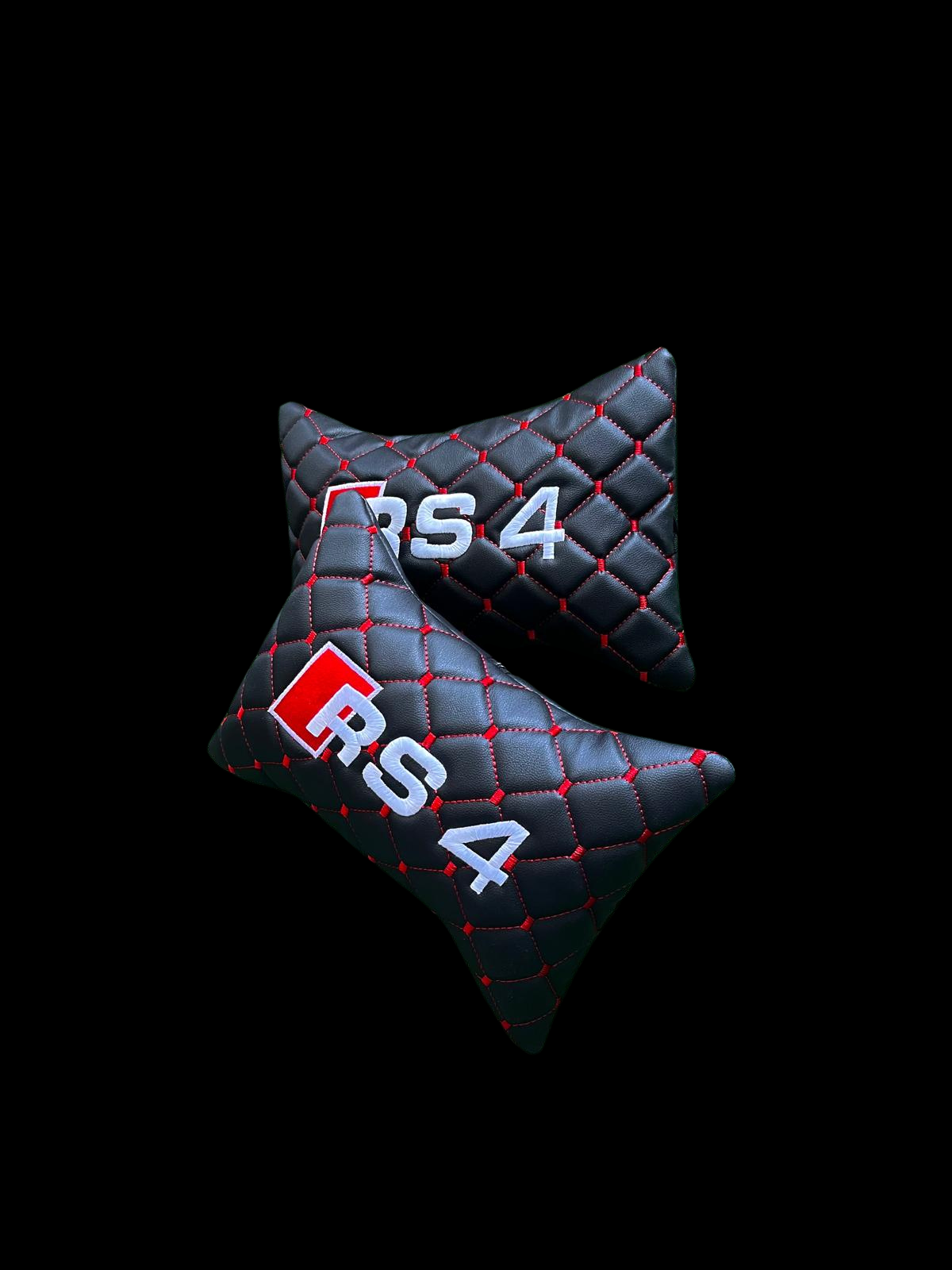 For AUDI RS4 Leather Neck Pillow (2PCS)