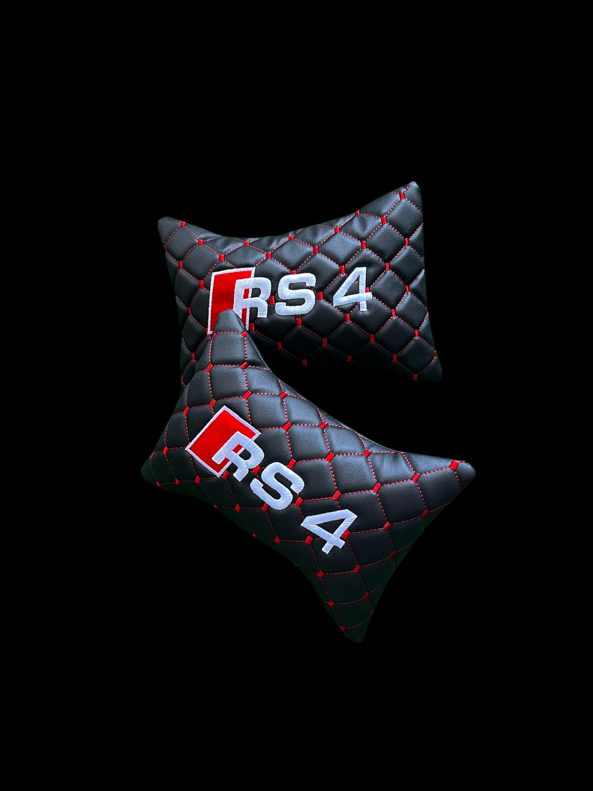 For AUDI RS4 Leather Neck Pillow (2PCS)