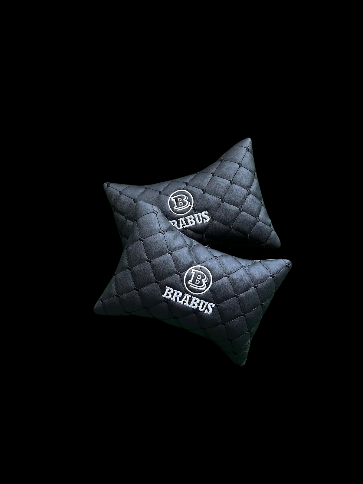 For BRABUS Leather Neck Pillow - 2 Pieces
