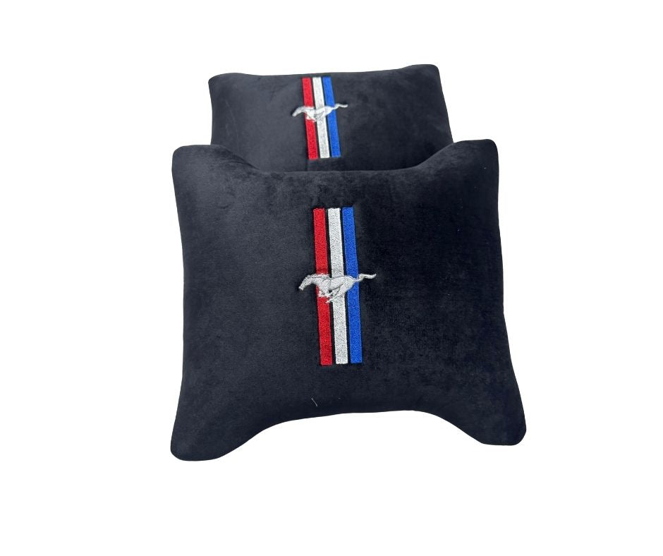 For Mustang Alcantara Neck Pillows for Cars - Premium Comfort and Style (2 PCS)