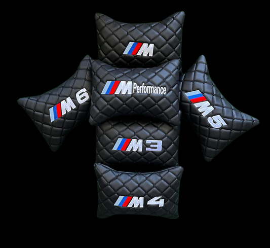 For BMW M Series Leather Neck Pillow (2PCS)