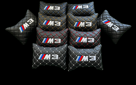 For BMW M3 Leather Neck Pillow (2PCS)