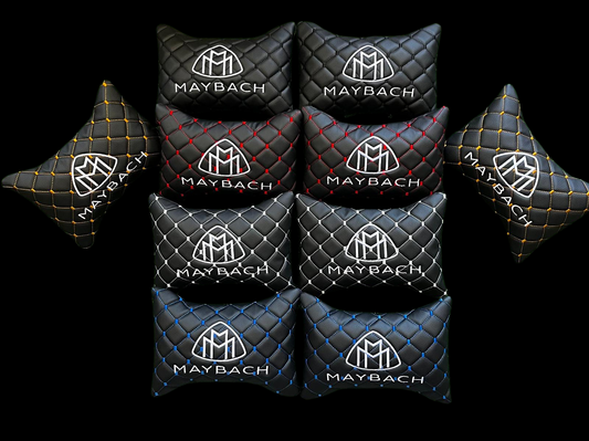 For Maybach Leather Neck Pillow (2PCS)