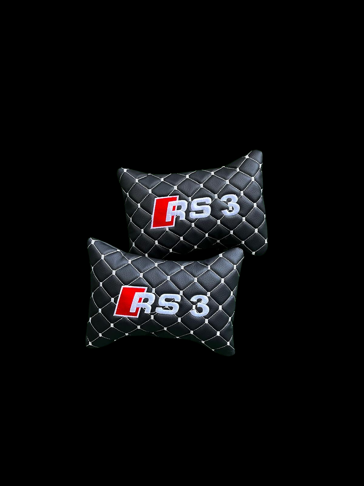 For AUDI RS3 Leather Neck Pillow (2PCS)