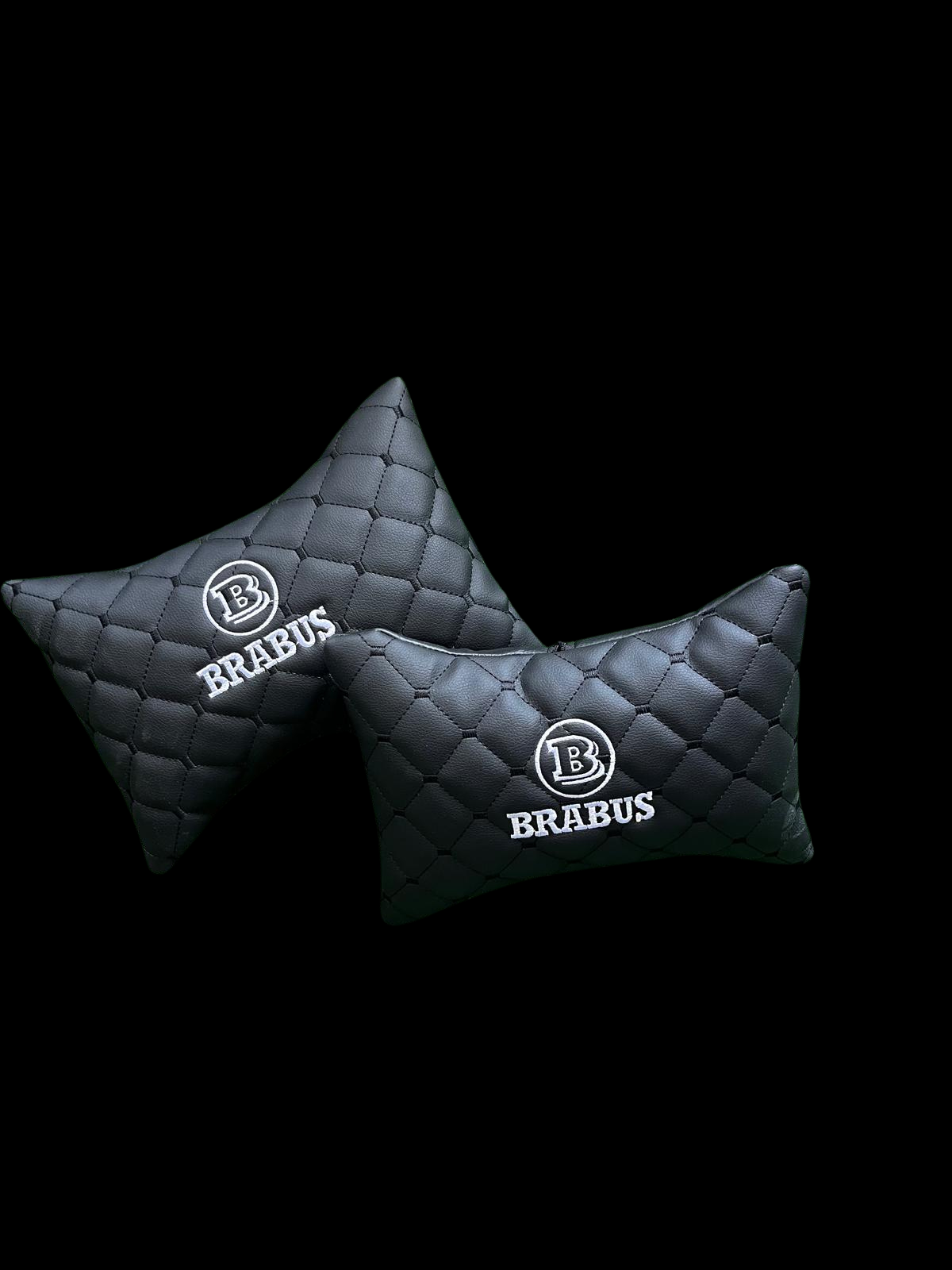 For BRABUS Leather Neck Pillow - 2 Pieces