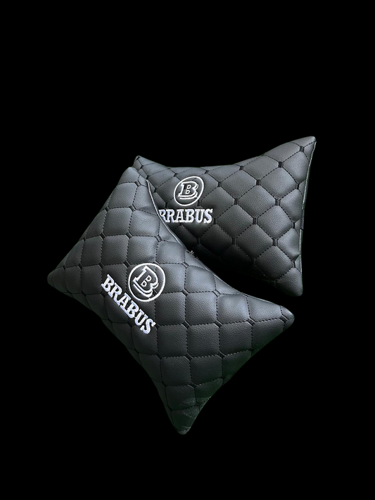 For BRABUS Leather Neck Pillow (2PCS)
